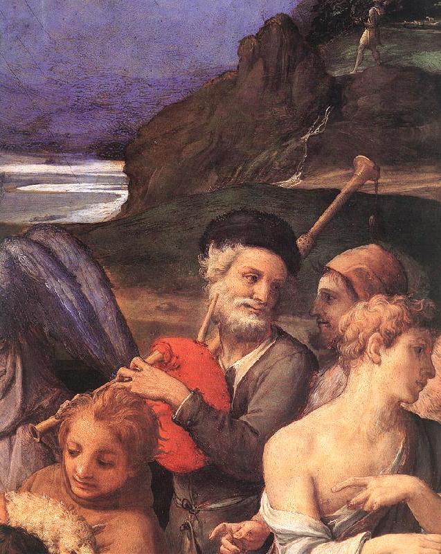 BRONZINO, Agnolo Adoration of the Shepherds (detail) d oil painting picture